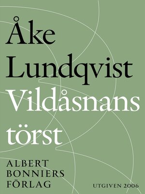 cover image of Vildåsnans törst